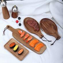 檀香木托盘，木质餐盘，甜点盘，小吃盘，茶盘，寿司盘，浅盘，早餐盘，适用于甜点，小吃，下午茶，杯垫，开胃菜，寿司，下午茶。毕业季，返校季，婚礼托盘，父亲节。适合全年使用的木质托盘。