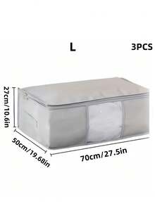 3 Pieces Of Holiday Decoration Storage, Clothes And Closet Storage, Clothes Quilts, Blankets, Storage Bags, Folding Zipper Storage Boxes, Large-Capacity Clothes Storage Boxes, Gray With Handles. Boy Valentine Heart Women's Valentinebedroom,Organizer,Organiser,Home Storage,White T Shirt Women,Black Pants Women,Ladies Winter Clothes,Dress,Winter Clothes For Ladies,Elegant Woman Dresses,White Shirt For Ladies,Long Sleeve,White Jumpsuit For Women,Spring Dresses For Women,Spring Outfits For Women,Spring,Spring Clothes,Minimalist,Summer Tops - Grey - View 14