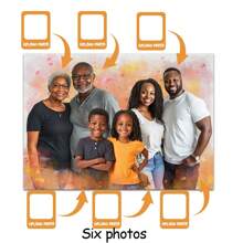1 Stück, geliebte Menschen zu Fotos hinzufügen, Familienporträts aus Fotos erstellen, personalisierte Foto-Collagen, personalisiertes Muttertagsgeschenk, Gedenkgeschenk für Mutter und Vater, Geschenk