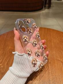 1 Stück personalisierter Tier Hund Kopf Design, transparente TPU Silikon Handy Schutzhülle, erfüllt individuelle Kundenwünsche, kompatibel mit iPhone 16 Pro Max/16 Pro/15 Pro Max/14 Pro Max/13 Pro Max 13 Pro/15 Pro, /A05/A04/A11/A24/A25/A26/A33/A12/A13/A14/A15/A52/A54/A55/S23 Ultra/S24 Ultra/A52S/13C/A15, Honor X6A/X7B/X8B/X6, SAM, Redmi, witzige Individualisierung, geeignet für den täglichen Gebrauch oder als Jahrestags-Geschenk