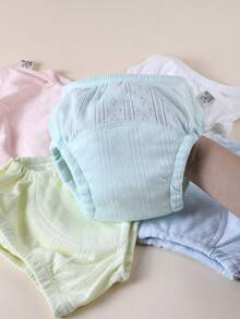 3 件套新生儿如厕训练裤，透气舒适，适合夏季，柔软吸水，可重复使用，可洗内裤，用于如厕训练，防漏，适合男婴和女婴 - 彩色 - 查看 3