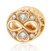 1 Pc Gold Charm Beaded Series Love Flower Four Leaf Clover Butterfly Bee Sun Camera Bell Castle Beaded Pendant Accessories For Women DIY Bracelet And Necklace Fine Jewelry Making Gift Holiday Series Valentines