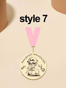 1pc Wooden Personalised Graduation Medals, Handmade Nursery And School Leavers Gifts, Personalised Nursery School Graduation Medals,Personalised Teacher Medal Gift Thank You Award School Hero Congratulations Best Teacher In The World - Red and Blue - View 16