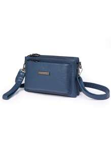Bolso de hombro multiusos de color liso para mujer, bolso bandolera impermeable para uso empresarial y casual, bolso mensajero para la escuela y el trabajo, maletín negro para uso diario, bolso de viaje con múltiples compartimentos, regalo ideal para las vacaciones