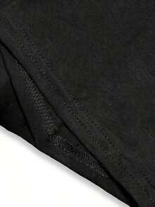 Funny Bald Guy Quote T-Shirt, 100% Cotton Crew Neck Tee, Casual Streetwear Style, Medium Stretch, Patterned Graphic Top For Sports & Festive Occasions, 220G - Black - Black - View 4