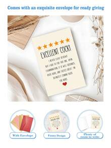 1 张妻子送给丈夫的搞笑生日贺卡，幽默五星级男士贺卡，送给他的生日礼物，独特的男士生日装饰和礼物，情人节贺卡 - 彩色 - 查看 2