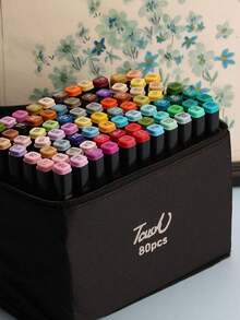 双头马克笔套装，适用于动漫绘画和艺术，12/24/36/48/60/80 支马克笔、素描笔、水彩笔、节日和圣诞节礼物、祝福、学校用品、返校