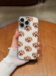 1 Stück personalisierter Tier Hund Kopf Design, transparente TPU Silikon Handy Schutzhülle, erfüllt individuelle Kundenwünsche, kompatibel mit iPhone 16 Pro Max/16 Pro/15 Pro Max/14 Pro Max/13 Pro Max 13 Pro/15 Pro, /A05/A04/A11/A24/A25/A26/A33/A12/A13/A14/A15/A52/A54/A55/S23 Ultra/S24 Ultra/A52S/13C/A15, Honor X6A/X7B/X8B/X6, SAM, Redmi, witzige Individualisierung, geeignet für den täglichen Gebrauch oder als Jahrestags-Geschenk