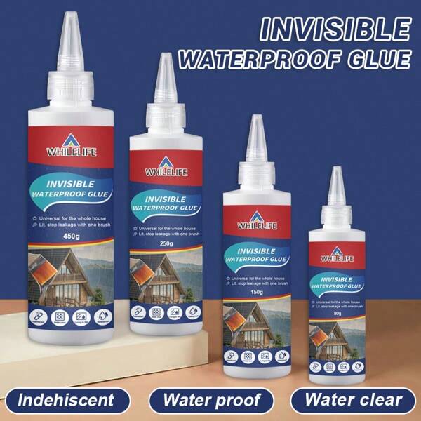 Invisible Waterproof Sealant - Transparent Insulating Glue Offers Ultimate Protection, Seamless Leak Proof, Suitable For RVs, Bathrooms, Travel Trailers, Roofs And Wall Repairs, Easy To Use, Ideal For Hotels/Restaurants