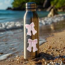 50/100pcs Pink Cartoon Bow Stickers Mobile Phone Stickers Item Decoration Stickers Suitcase Stickers Aesthetic Stickers For Scrapbook Journaling Water Bottles Laptop, Scrapbooking Supplies Kit, Waterproof Vinyl Bullet Junk Journal Stickers For Adults, School Supplies,Back To School