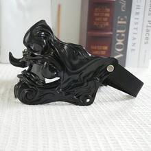 1 件面具魔鬼武士歌舞伎般若魔鬼半脸面具角色扮演魔鬼般若面罩般若鬼半脸罩胖鬼脸獠牙面具 - 彩色 - 查看 6