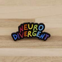 Insignia de esmalte "NEURO DIVERGENT" - Alfileres de solapa, insignias, broches para mochilas, ropa de mujer, regalos, joyería, accesorios de moda
