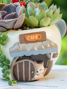 Succulent Flower Pots Fun Succulent Plants Kindergarten Small Potted Balcony Desktop Decoration Cartoon Kitten Little Fox - Multicolor - View 3