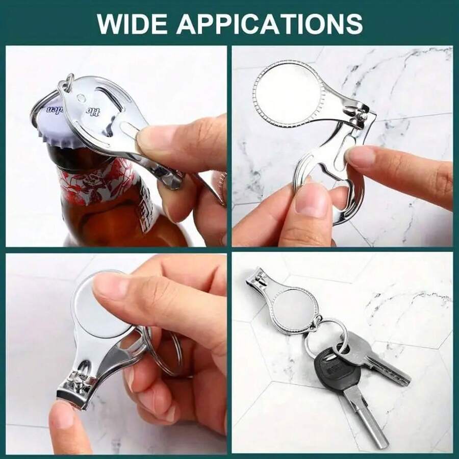 36pcs Wedding Gift Packaging Set, Includes: Organza Gift Bags (With Guest Gifts), Multifunctional Bottle Opener, Nail Clipper, Keychain, Wedding Thank You Cards, Wedding Souvenirs, Party Supplies, Bride's Party Favors, Guest Gifts - A - View 1