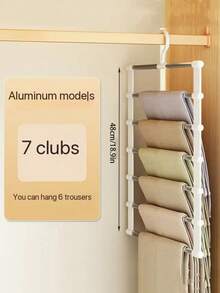 1 pieza/2 piezas Percha mágica para pantalones - Percha plegable para jeans, Estante de almacenamiento multifuncional para pantalones, bufandas, organización del armario