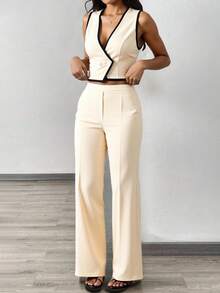 Women Suit Sets - Apricot - View 5