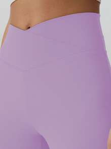 RUNONWHEELS 5 High Waist Flared Pants Daily Fitness Sports Leggings, Women Butt Lifting Yoga Leggings,Women's High-Waisted Cross Design Flared Leggings Suitable