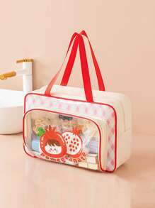 1pc Cartoon Swimming Bag With Wet & Dry Separation, Large Capacity Portable Fitness Waterproof Toiletry Bag, Cosmetic Storage Organizer