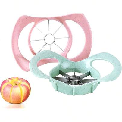 Apple Slicer 8 Slice Corer Cutter Splitter 8 Blades Core Remover Wedger Divider Stainless Steel Easy Grip Fruit Slicers For Apples Pears Ergonomic Non Slip Handles Holiday Gift For Her Daily Pick