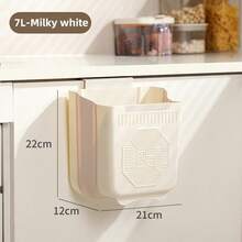 1 Foldable Trash Can, Kitchen Hanging Trash Can, Bathroom Multi-Functional Trash Can, Cabinet Hanging Garbage Storage, No Need To Bend Over, Vehicle-Mounted Garbage Storage, Kitchen No-Hole Trash Can, Cabinet Door Trash Can, Foldable Trash Can, Bathroom Garbage Basket, Can Be Hung On Most Cabinets
