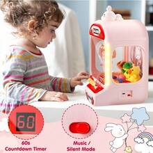 Rabbit Claw Machine,54 PCS Large Claw Machine For Girls Kids With Sound & Light,Play House Party Toys,Claw Machines Toys Gifts For 3 4 5 6 7 8 Years Old Girls - Watermelon Pink - View 8