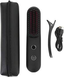 ¡RecomendadoCepillo Alisador de Pelo Inalámbrico Portátil con Pantalla LED de Temperatura, Cepillo Alisador de Pelo Inalámbrico de Iones Negativos con Pinza para el Pelo, Cable Tipo C, Bolsa¡Top de Temporada - 1 - Ver 7