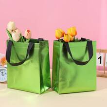 12 个不同颜色的可重复使用礼品袋，闪亮无纺布，带手柄的防水激光购物袋，适合伴娘、派对礼品袋、礼品袋，最适合廉价销售、圣诞节 - 彩色 - 查看 25