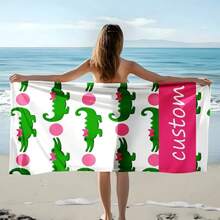 Personalized Custom Name Microfiber Beach Towel Oversized Towels Soft Sand Free, Custom Beach Towel,Bridesmaid Gift Towel,Personalized Pool Party Towel,Best Gift,Personalized Gift,Vacation Gear,Name Bath Towel