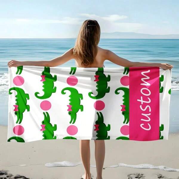 Personalized Custom Name Microfiber Beach Towel Oversized Towels Soft Sand Free, Custom Beach Towel,Bridesmaid Gift Towel,Personalized Pool Party Towel,Best Gift,Personalized Gift,Vacation Gear,Name Bath Towel