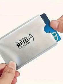 Anti-Demagnetization Silver Card, Bank Card Identity Shield, Anti-Scanning, Anti-Magnetic, Anti-Theft, Anti-Skimming Card Sleeve, Card Sticker, Card Case, Waterproof Card, Medical Card, ID Card Protector, Card Holder, Card Sleeve, Anti-Clogging Reader Lock, Bank Card, ID Card Protector, Metal Aluminum Card Case, Card Wallet, Wallet, Business Card Holder, Credit Card Holder, Women's Card Wallet, Men's Card Wallet, RFID Wallet - Multicolor - View 6