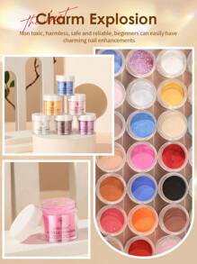 CHOSEOS 48-Color Professional Nail Art Powder Gift Box, Quick-Drying Acrylic Powder For 3D Nail Extensions, Great Mother's Day, Halloween, Valentine's Day, Thanksgiving Gifts For Moms, Girlfriends, Girls, And Lovers