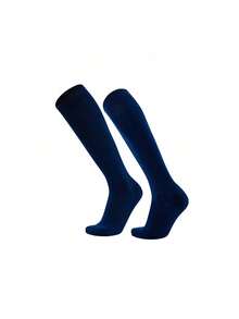 1 Pair Kids Anti-Slip Thickened Long Football Socks, Solid Color Long Sporty Socks For Basketball, Suitable For 2-12 Years Old, First Day Of School - Multicolor - View 27
