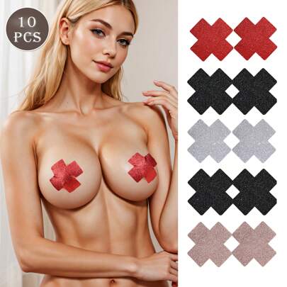 2-10 pezzi Copri-capezzoli monouso, reggiseno invisibile senza cuciture e traspirante, accessori per biancheria intima e intimo da donna, copri-capezzoli per prevenire l'esposizione, forniture per fotografia di matrimoni, per rave