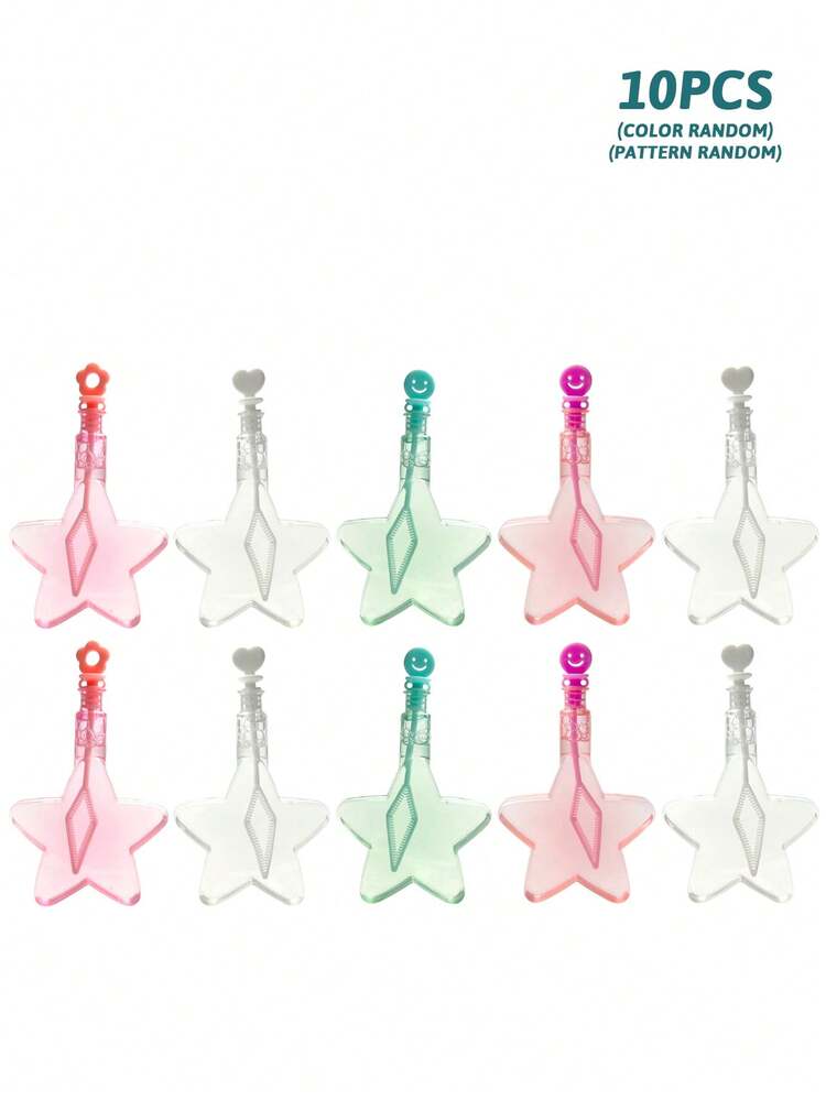 20 قطعة عصا نفخ فقاعات بشكل نجمة ملونة، لعب نفخ فقاعات يدوية للخارج، هدايا وجوائز لحفلات أعياد الميلاد للأولاد والبنات (تصاميم متنوعة) - متعدد الألوان - مشاهدة 10
