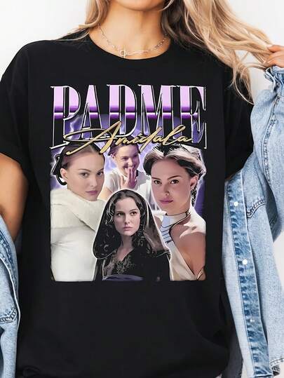 Padme Amidala Shirt   Vintage 90's Bootleg T-Shirt  Revenge Of The Sithie Fan Classic Vintage Graphic Tee Shirt