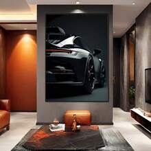 1pc Black & White Vintage Car Poster, High-Quality Image, Elegant Wall Art, Modern Decor Style, Retro Canvas Painting, Creative Poster, Suitable For Living Room And Bedroom Decor, Perfect Gift For Holidays, Also Fits Home And Office Corridors. - Multicolor - View 5