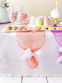 10 码/卷网状纱卷 6 英寸宽，万圣节金属箔网状装饰，网状卷花环制作材料，金丝带薄纱聚酯网状丝带裙纱卷，场景装饰，节日布置用品，房间装饰，家居装饰，主题派对装饰，万圣节装饰，鲜花包装纱，桌面装饰，礼品包装，DIY 服装和裙子配饰工艺品包装用品 - 彩色 - 查看 8