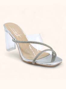 Fashionable Transparent Strap Sandals With Sequins Stylish Sandals Summer Sandals For Women