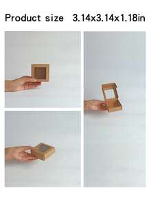 10/30个装白色小礼盒，带透明窗口，适用于珠宝、肥皂、糖果等，手工制品纸板包装，装饰性扁平散装盒，适合礼品、工艺品、赠品、婚礼派对、新娘送礼会等场合。