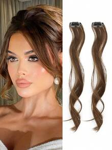 2片装侧刘海夹片，带长鬓角，带人造长龙须刘海，12英寸 - 彩色 - 查看 18