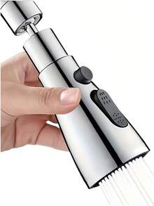 1个厨房水龙头喷头替换件，720°旋转，三功能下拉式喷头，G1/2接头，厨房用品，厨房配件，厨房工具 - 彩色 - 查看 5