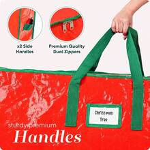 ¡RecomendadoHandy Laundry - Bolsa de almacenamiento para árboles artificiales de Navidad, muy resistente, 48 x 15 x 20 pulgadas¡Top de Temporada - Patrón verde - Ver 5