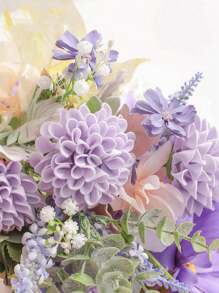 1/5/10 件人造大丽花、人造丁香泡沫玫瑰（带茎），适用于 DIY 婚礼花束、新娘派对装饰、婚礼桌椅布置、派对桌装饰、花园装饰、家居装饰、卧室装饰、客厅装饰、花瓶插花、庭院装饰、夏季装饰、生日礼物、毕业礼物 - 彩色 - 查看 10