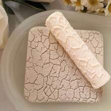 Rodillo texturizador de arcilla polimérica con patrón de grietas irregulares, rodillo texturizador de alta precisión para hacer joyas estilo bohemio, manualidades DIY decorativas como aretes, broches, colgantes, se utiliza con cortadores de arcilla polimérica