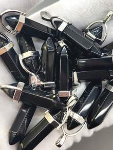 10 PIEZAS Colgantes de piedra natural, ágatas, cristal de cuarzo y fluorita hexagonal para hacer collares y joyas, accesorios para manualidades