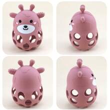 1pc Cute Silicone Deer Teething Mitten, Infant Teether, Feeding Grade Silicone Chew Toy