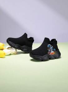 New Arrival Kids & Teenagers Cute Astronaut Print Casual Fashion Cushioned Non-Slip Lightweight Breathable Low-Top Mesh Slip-On Outdoor Indoor Walking Running Sports Casual Sneakers