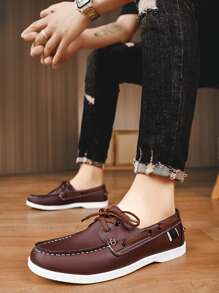 New Low-Top Loafers Casual Driving Shoes Anti-Slip Soft Bottom Slip-On Fashion Sneakers, Lightweight & Comfortable Versatile Leisure Shoes For Men