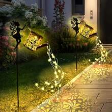 Outdoor Solar Water Kettle Light, Solar Water Bottle Light With String Light - Hanging Flower Lamp Decoration Light, Solar Waterfall Light, Suitable For Courtyard Paths, Home Terrace Decoration, Holiday Gifts