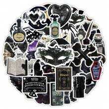 50pcs Dark Retro Medieval Gothic Witch Aesthetic Decorative Stickers For Storage Boxes, Mirror, Fridge Wall Decor Wall Sticker Room Decor Wall Stickers Halloween Halloween Decor Home Decor Fall Decor